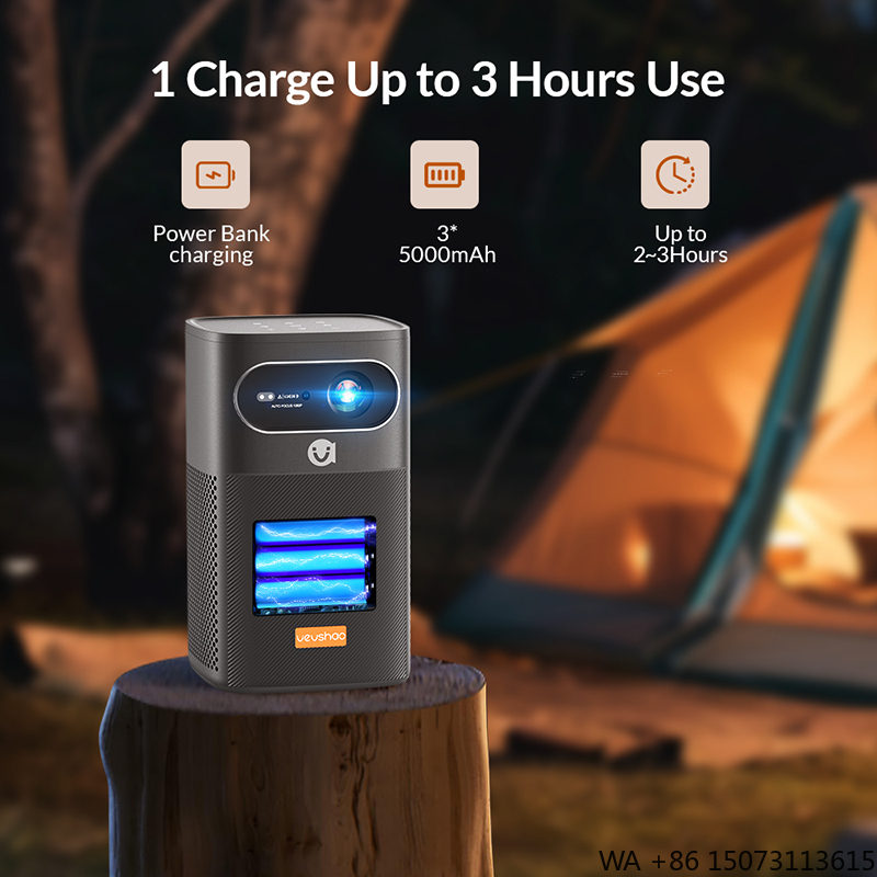 Mini Portable Projector Rechargeable Battery - Proiettore DLP Smart Mini a Batteria,