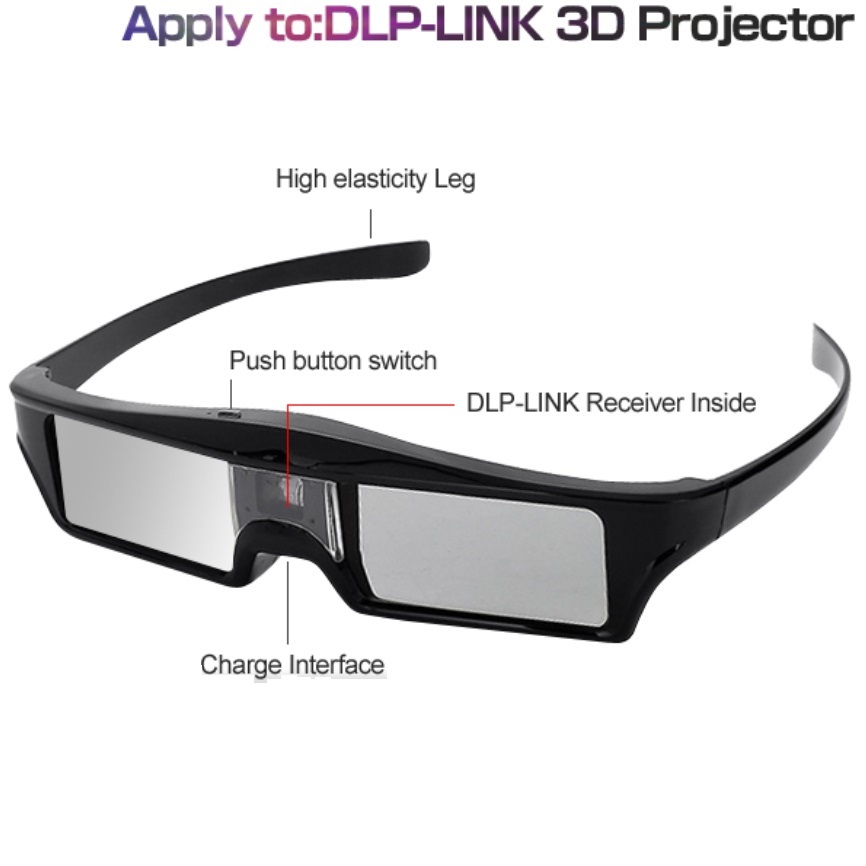 Active 3D Glasses Dlp Link Projector - DLP 3D Occhiali con otturatore attivo