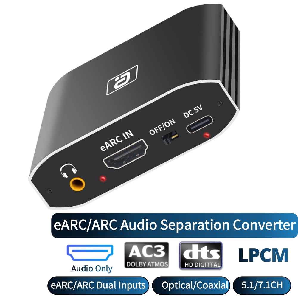 Optical Audio Hdmi Earc Extractor - EARC Audio Extractor 192Khz Convertitore DAC