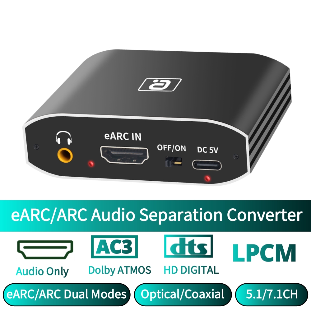 Optical Audio Hdmi Earc Extractor - Estrattore audio EARC/ARC Convertitore DAC 192Khz