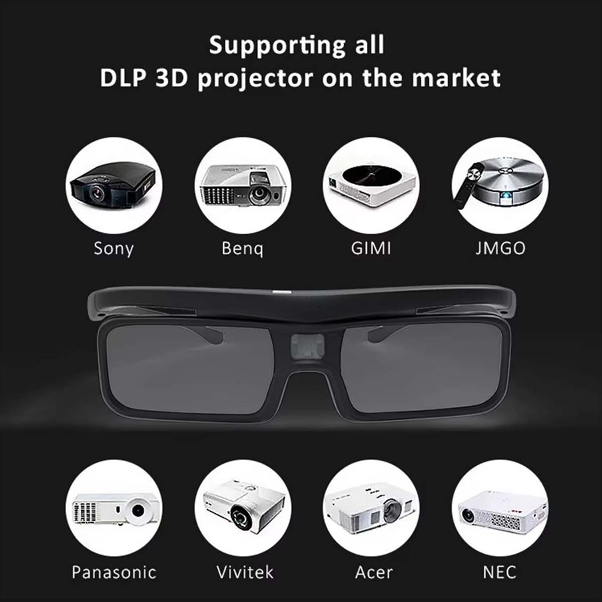 Active 3D Glasses Dlp Link Projector - Occhiali 3D Attivi DLP Link Ricaricabili