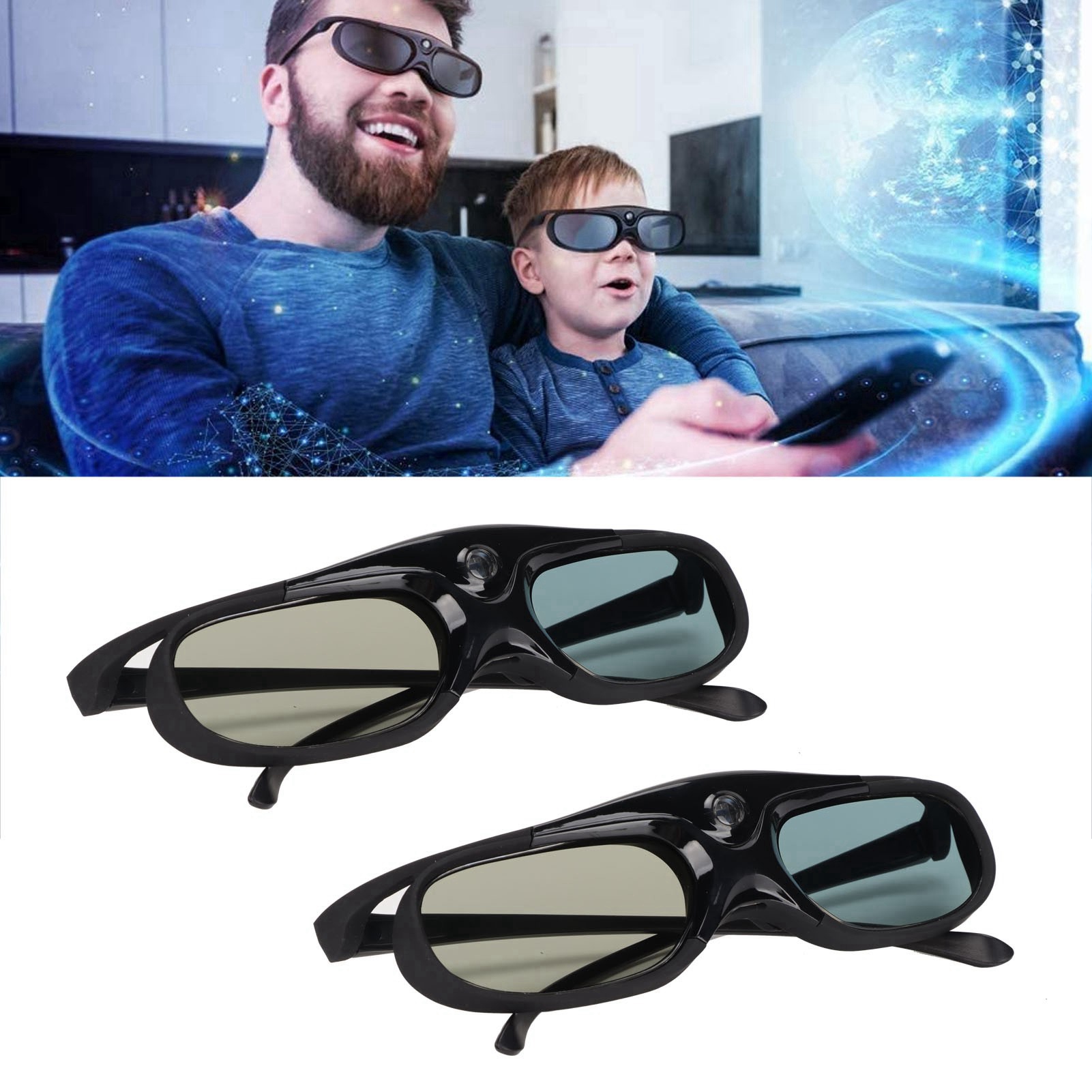 Active 3D Glasses Dlp Link Projector - Occhiali con otturatore attivo 3D 144Hz
