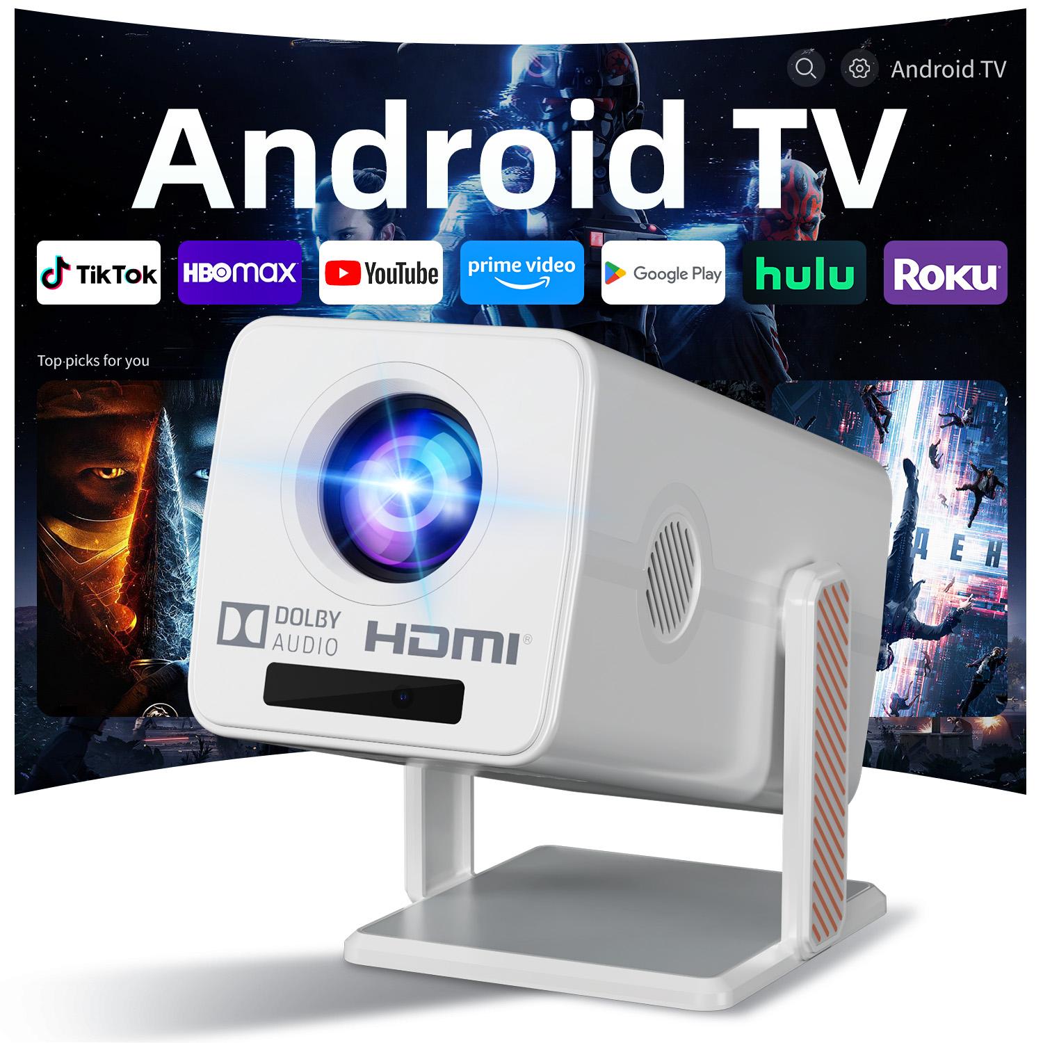 Auto Focus Keystone Correction Projector - Proiettore Smart HM103 Android 13, Nativo