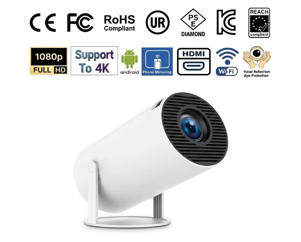 Proiettore portatile 1080P, 20 - 4K Smart Projector Android 11 Wifi 6 recensione e prezzo