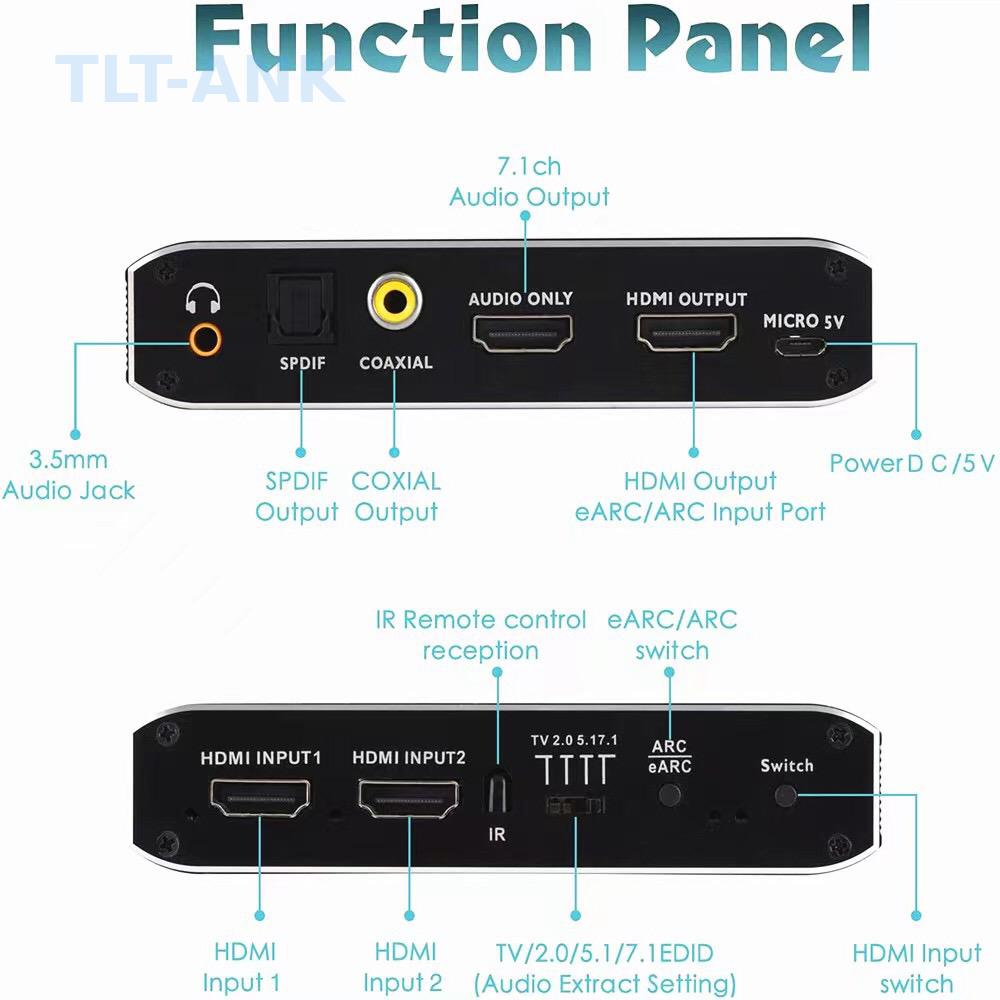Switch HDMI 2 in 1 Out 4K 120H - Optical Audio Hdmi Earc Extractor recensione e prezzo