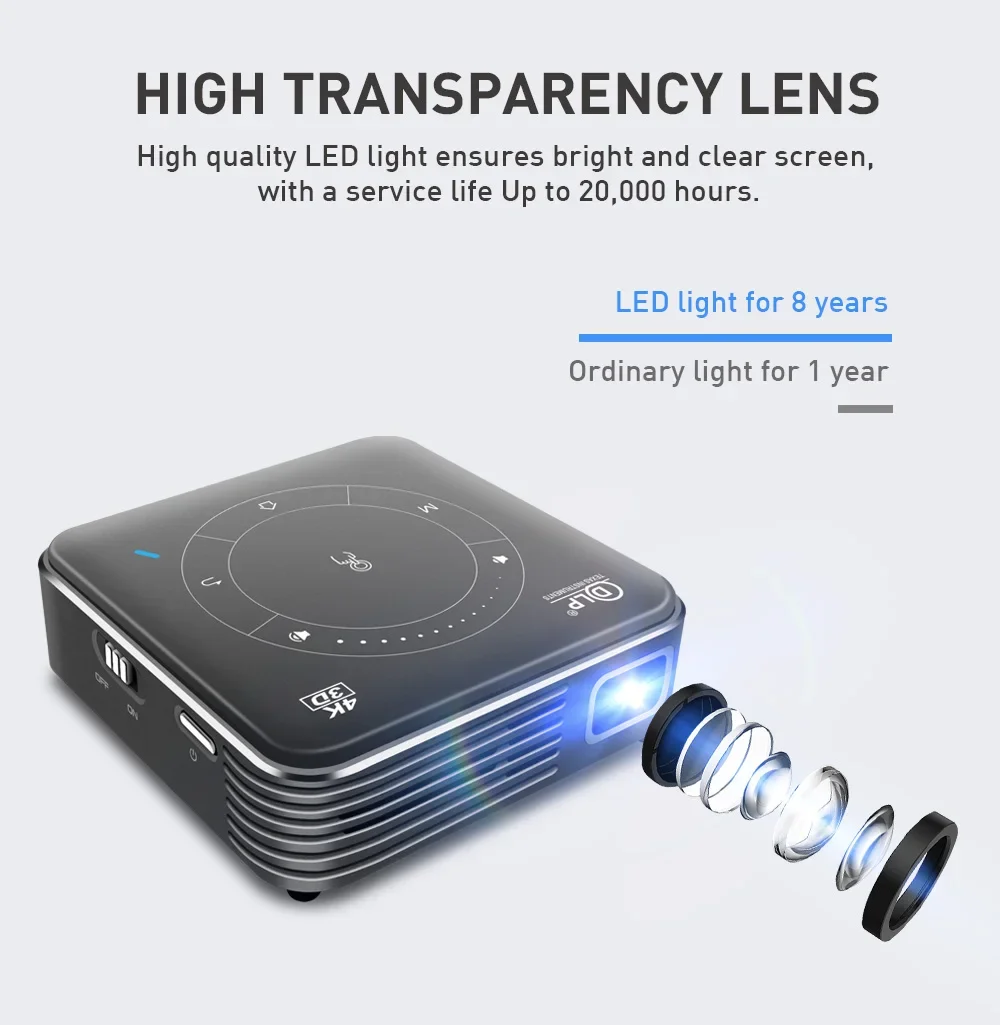 Mini proiettore portatile 3D 4 - Mini Portable Projector Rechargeable Battery recensione e prezzo