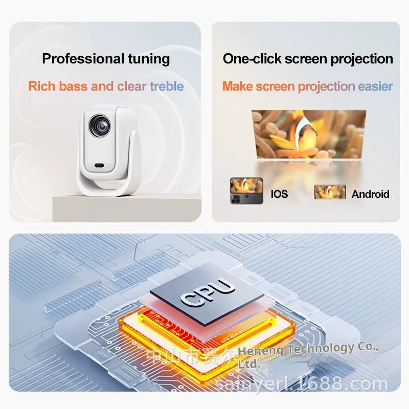 Proiettore Saier B13 con Adatt - Auto Focus Keystone Correction Projector recensione e prezzo