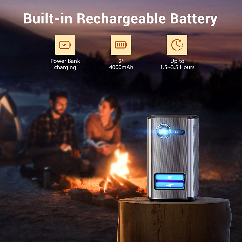 Mini Proiettore Portatile con  - Mini Portable Projector Rechargeable Battery recensione e prezzo