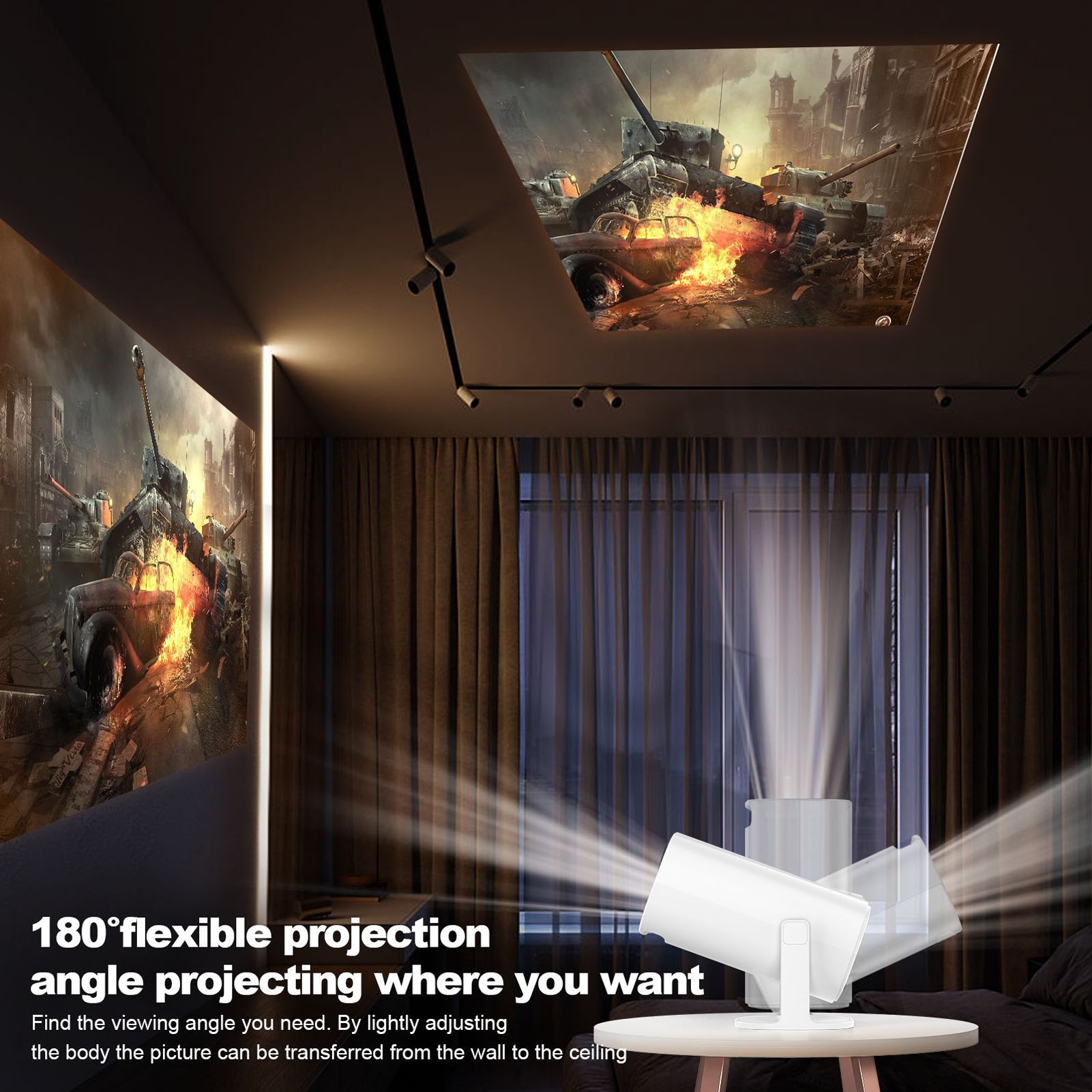 Proiettore LED P30 1080P FHD 4 - 4K Smart Projector Android 11 Wifi 6 recensione e prezzo