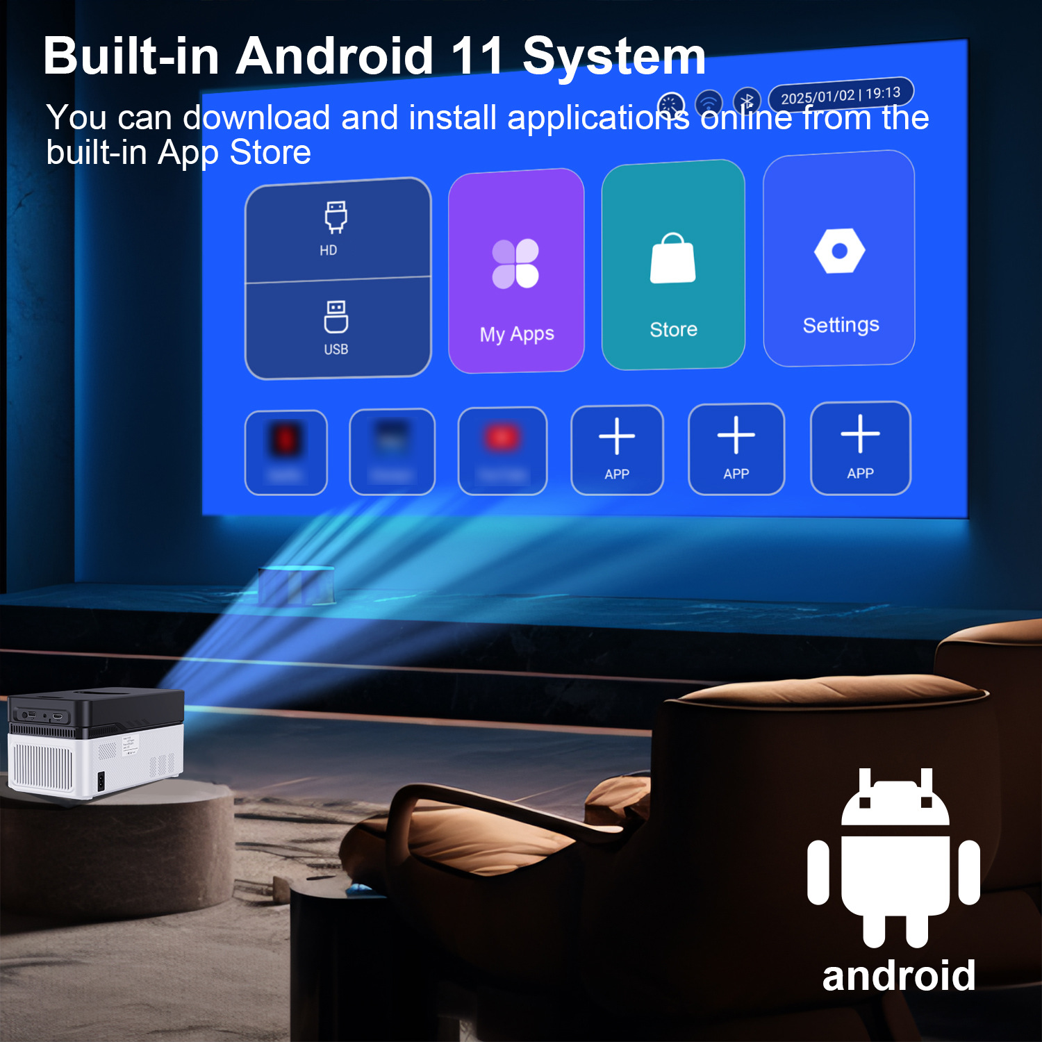 Proiettore Smart HY450PRO Nati - 4K Smart Projector Android 11 Wifi 6 recensione e prezzo