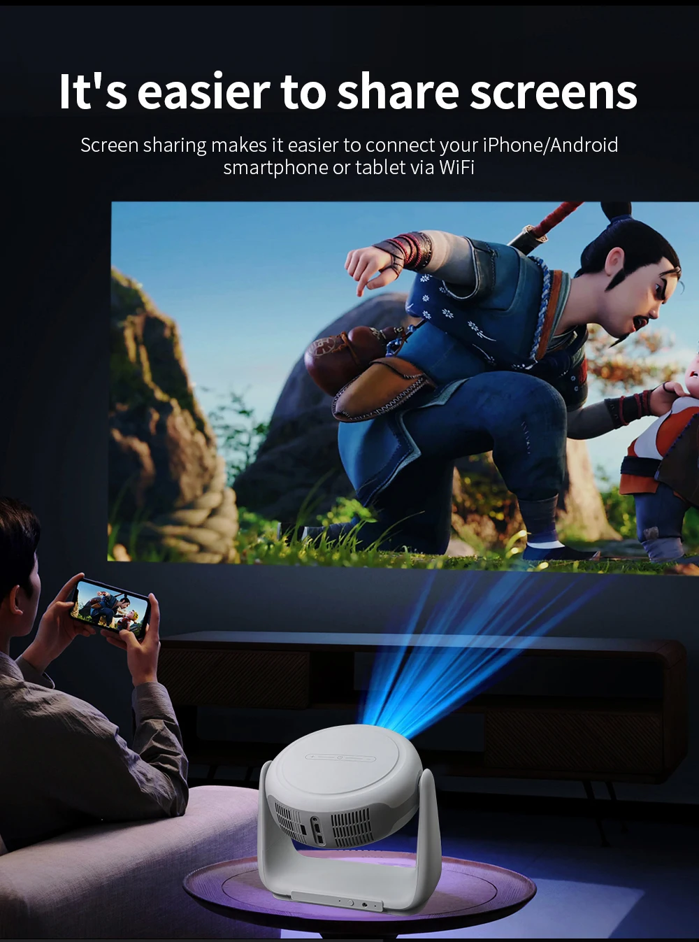Proiettore Smart Portatile da  - 4K Smart Projector Android 11 Wifi 6 recensione e prezzo
