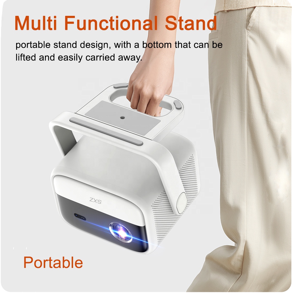 Proiettore Portatile Smart con - Mini Portable Projector Rechargeable Battery recensione e prezzo