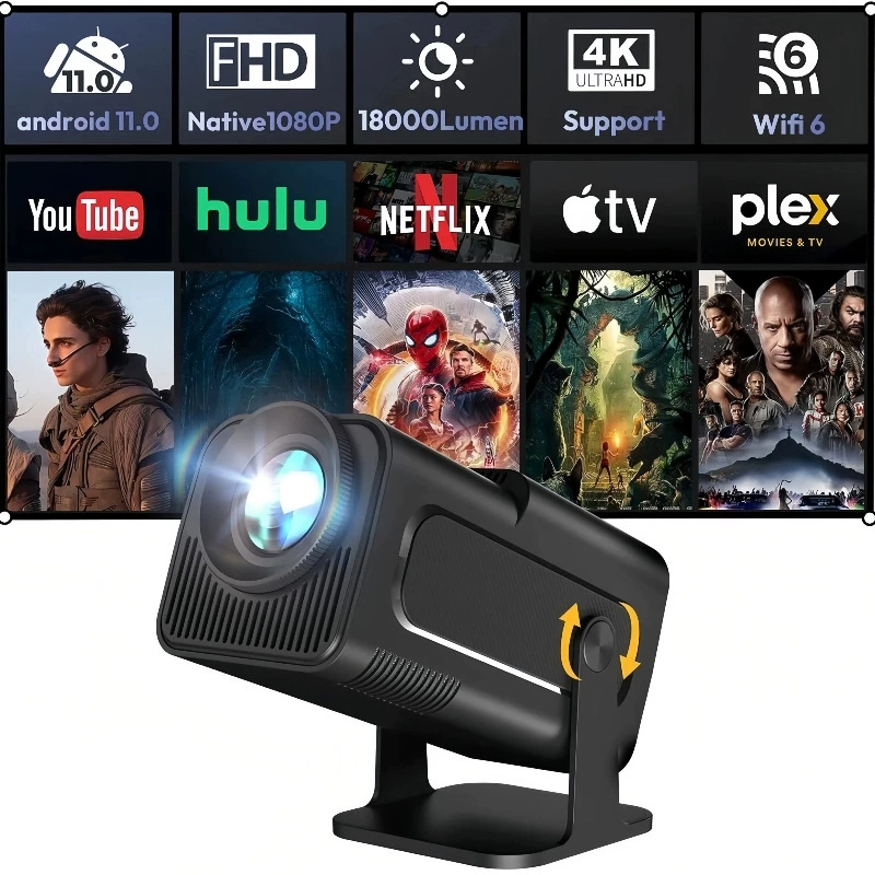 HY320Mini Nuovo Proiettore Sma - 4K Smart Projector Android 11 Wifi 6 recensione e prezzo