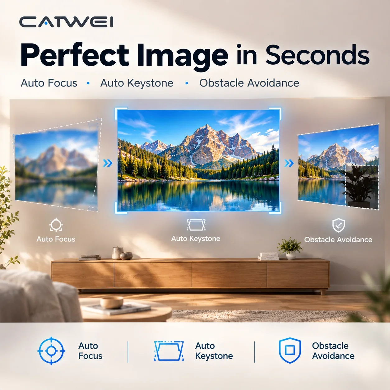 Nuovo Proiettore Smart A9T 400 - Auto Focus Keystone Correction Projector recensione e prezzo