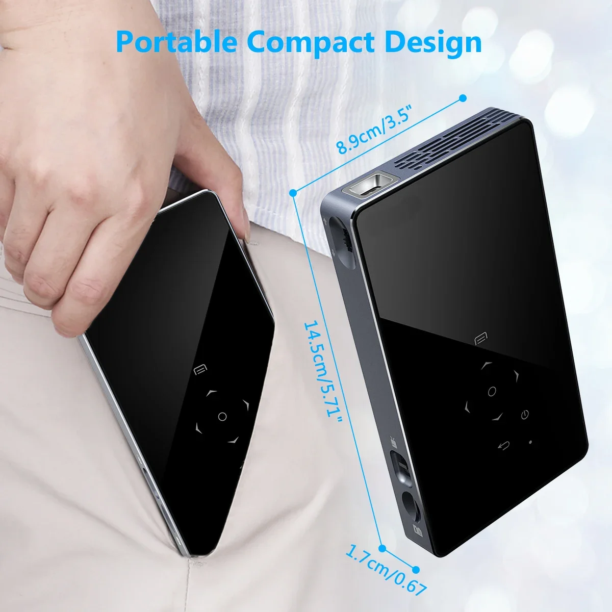 Mini Proiettore Android P8I 20 - Mini Portable Projector Rechargeable Battery recensione e prezzo